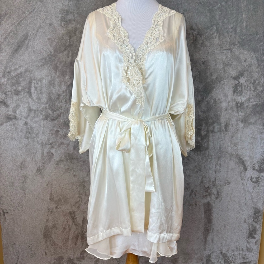 Victoria's Secret VS Bridal Honeymoon Ivory Robe Set Wmn’s L